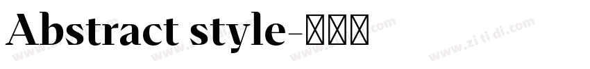Abstract style字体转换